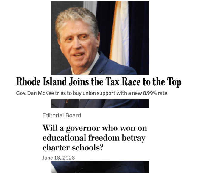 McKee Focus of Wall Street Journal and Washington Post Editorials on Two Different Issues - It Is Not Good