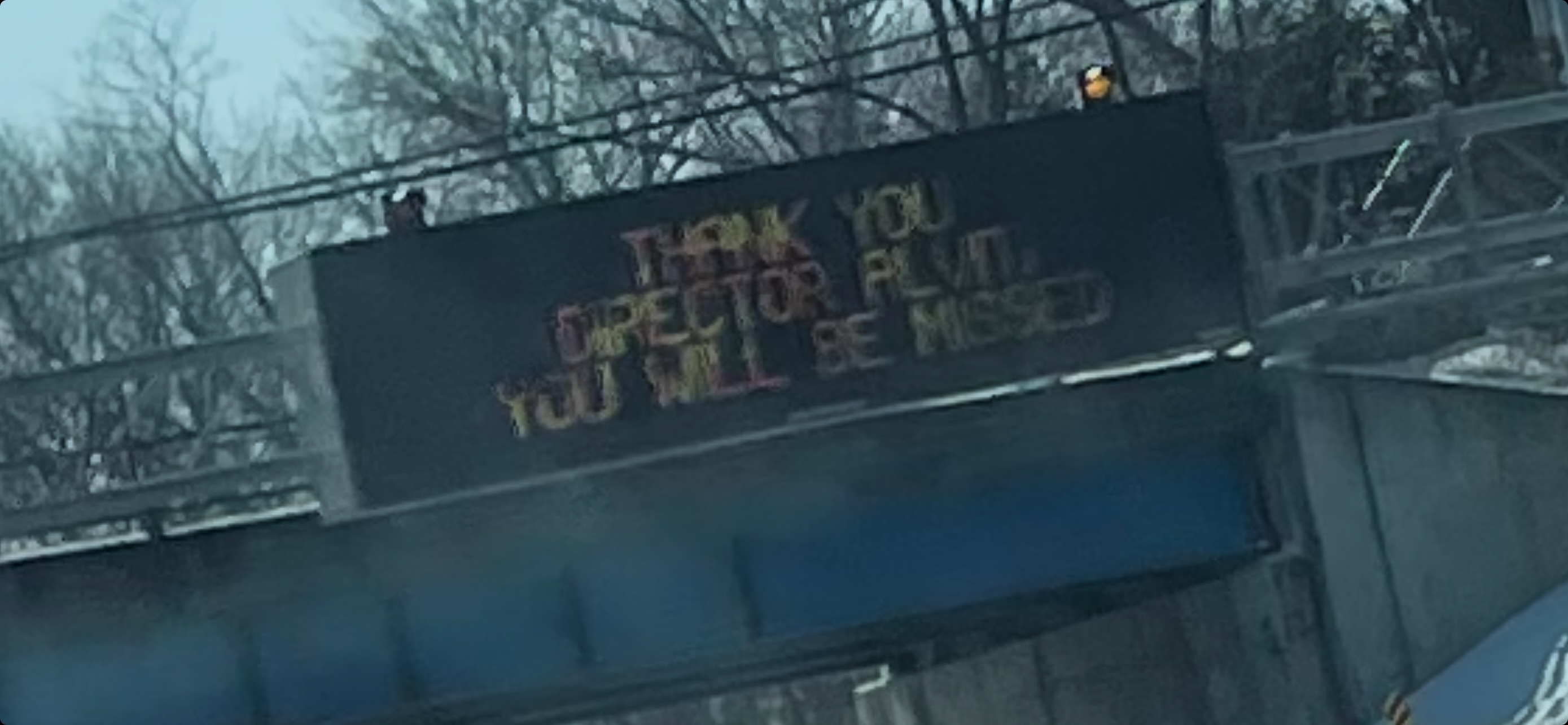 RIDOT Posts Highway Message “Thank You, Director Alviti, You Will Be Missed”