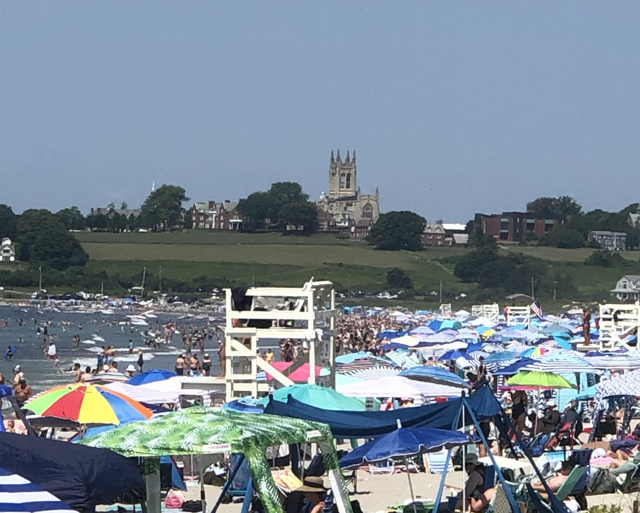 A Sea of Mega Tents Explodes on Rhode Island Beaches